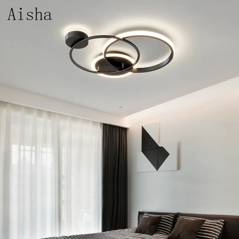 plafonnier led nordique design moderne pour éclairage décoratif - vue 4 sur 7