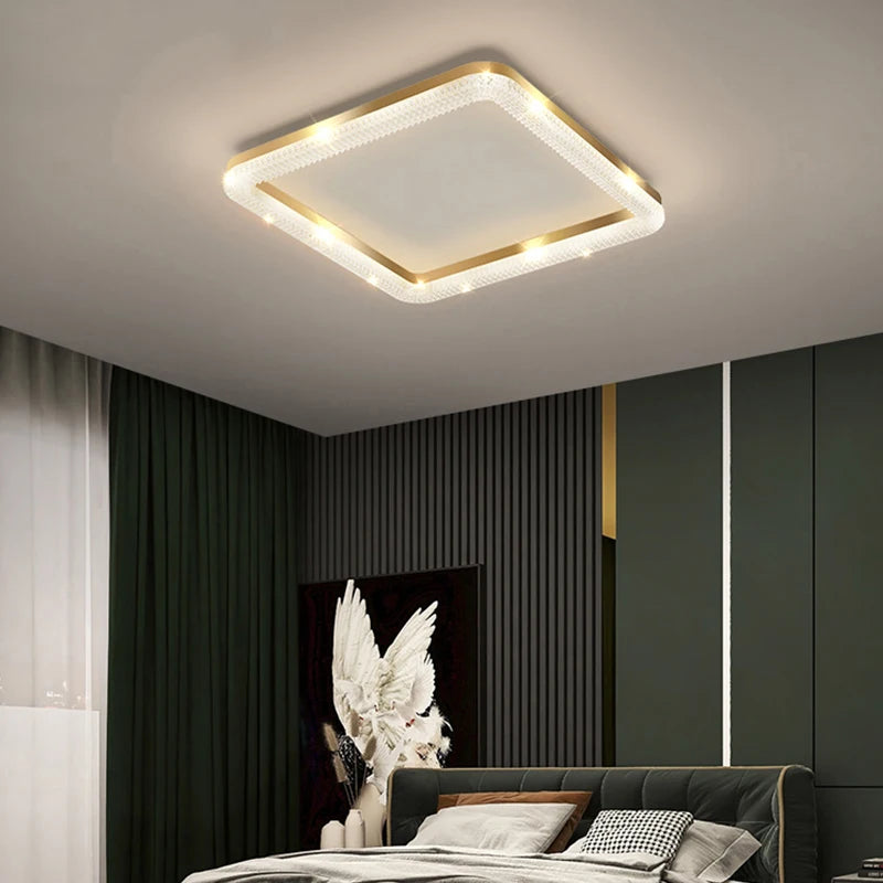 Led ring ceiling chandelier for home decoration - vue 5 sur 10