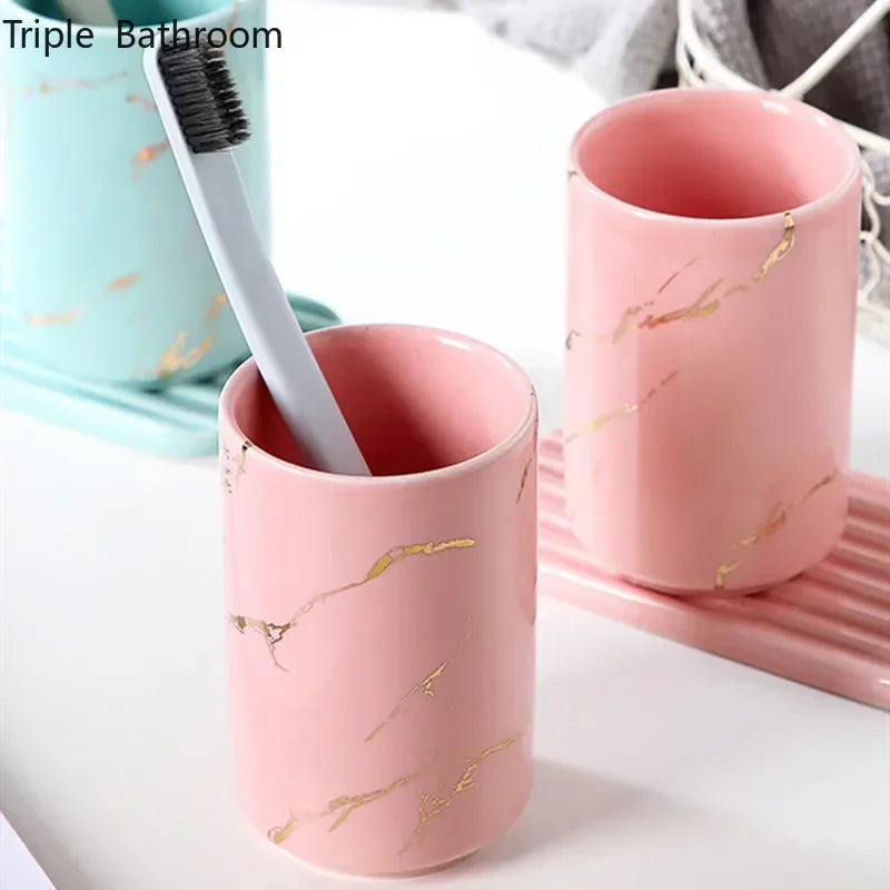 ceramic couple mug toothbrush holder and storage