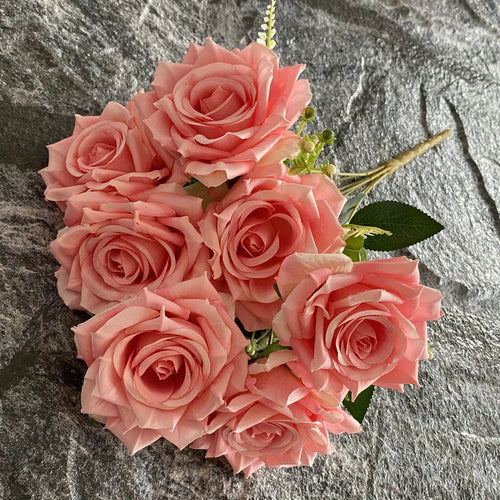 Artificial silk rose for decoration and wedding photography - vue 14 sur 22