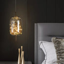 Nordic red mesh bedside pendant light for girls