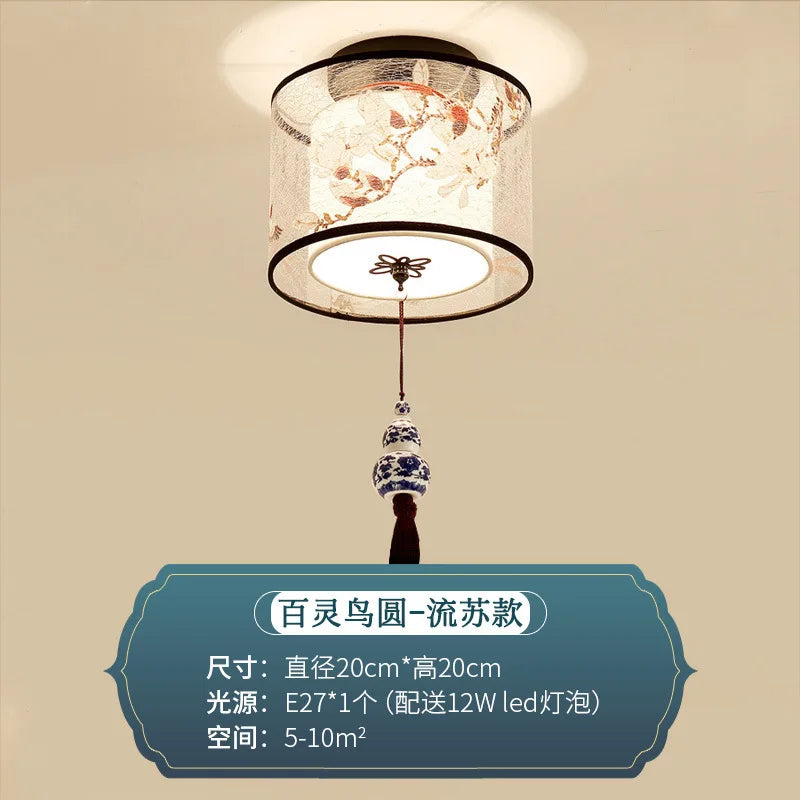 Chinese style ceiling light for hotel, villa entrance hall and balcony - vue 18 sur 20