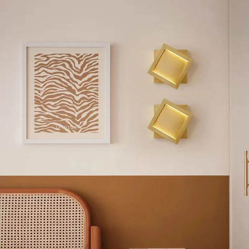 Modern adjustable brass wall light for decoration