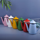 Cafetière émaillée vintage poignée 1 1l rétro cuisine