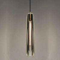 Luxury long crystal pendant light
