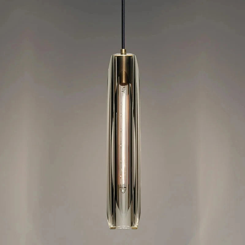 Luxury long crystal pendant light