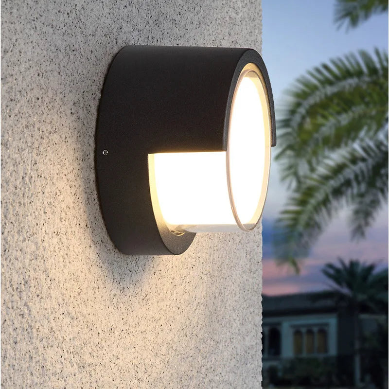 modern waterproof outdoor wall light for garden and balcony - vue 5 sur 12