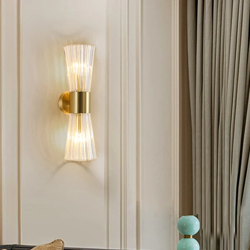 Luxury and modern crystal wall light for hotel - vue 5 sur 11