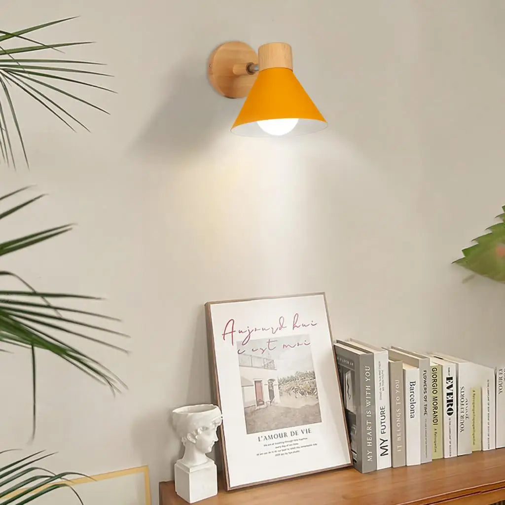Nordic wooden LED wall light modern home decor - vue 4 sur 23