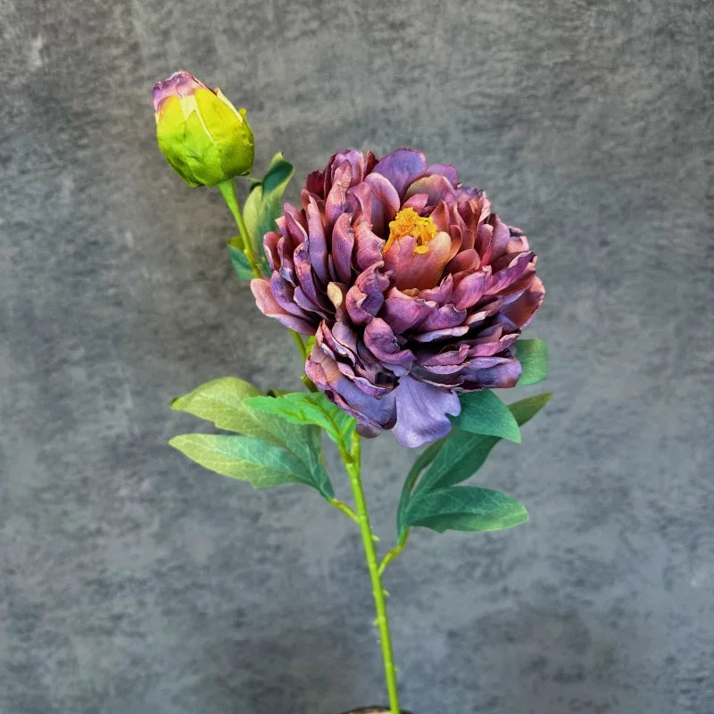 Retro silk peony flowers for wedding party decoration accessories - vue 9 sur 15