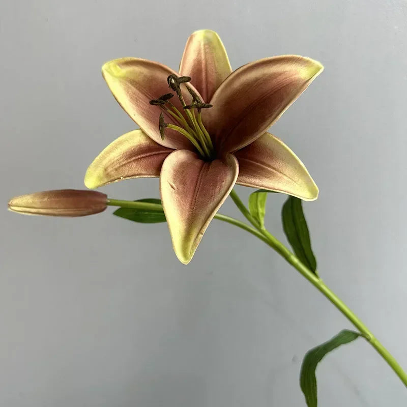 Artificial lily branch floral decoration for interiors - vue 10 sur 11
