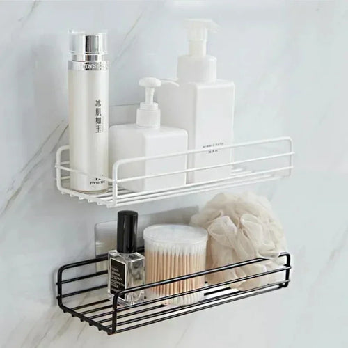 wall-mounted storage shelf for cosmetics and shampoo - vue 5 sur 10