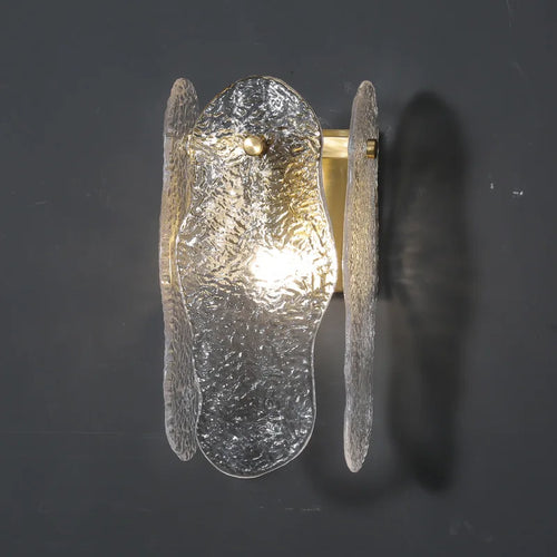 Modern gold glass wall light for interior decoration - vue 9 sur 8