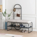 minimalist shoe and storage bench