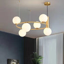 Nordic white glass chandelier