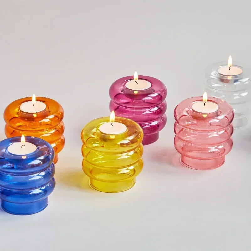 Decorative conical candle holders for weddings and parties