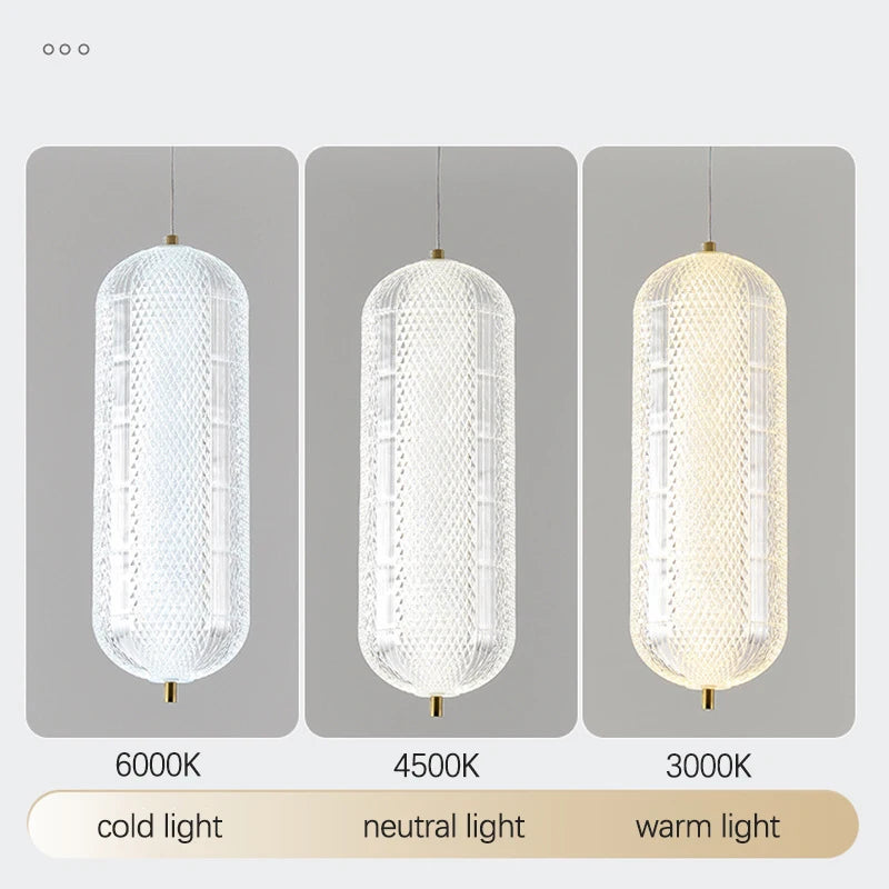 Modern minimalist LED chandelier decorative pendant light - vue 4 sur 9