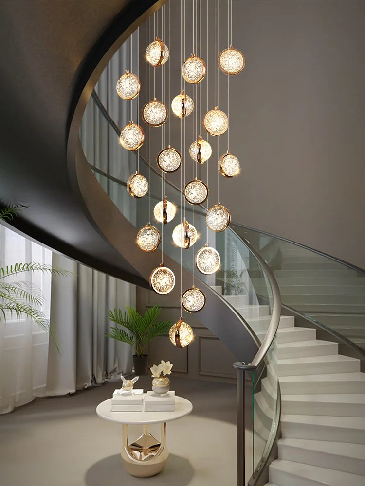 Nordic design rotating crystal chandelier for indoor lighting - vue 5 sur 18