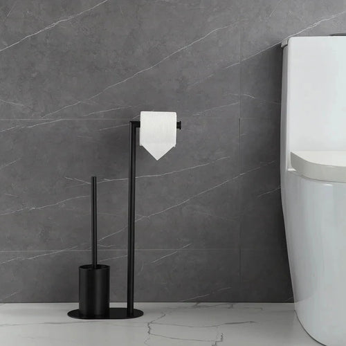 Stainless steel toilet brush with removable holder - vue 4 sur 6