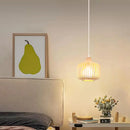 Handmade knitted bamboo ceiling light for creative decor