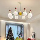 Modern metal and glass chandelier for interior decoration