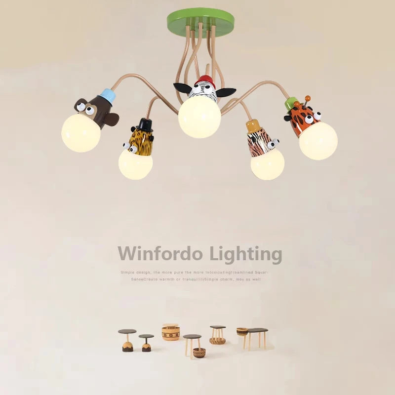 Modern balloon-shaped pendant light for children