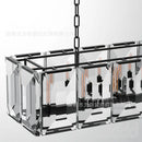 Modern K9 crystal chandelier large rectangular pendant