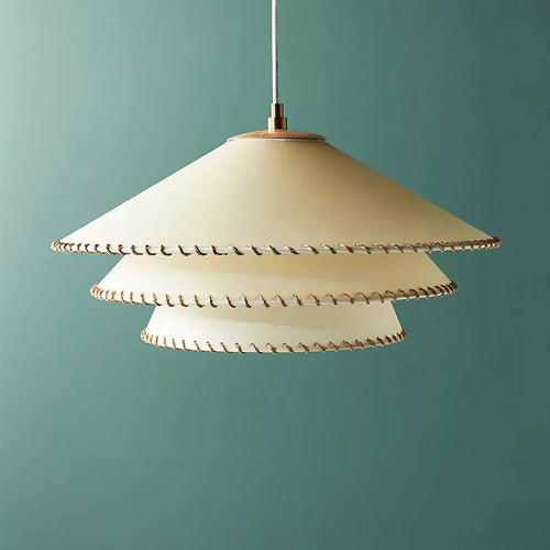 Nordic parchment pendant light for interior and shop decor - vue 3 sur 8
