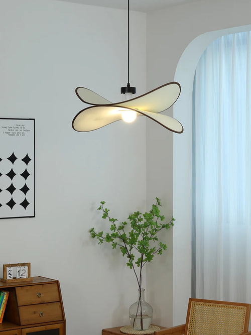 Wabi Sabi fabric ceiling light for modern interior decoration - vue 4 sur 9