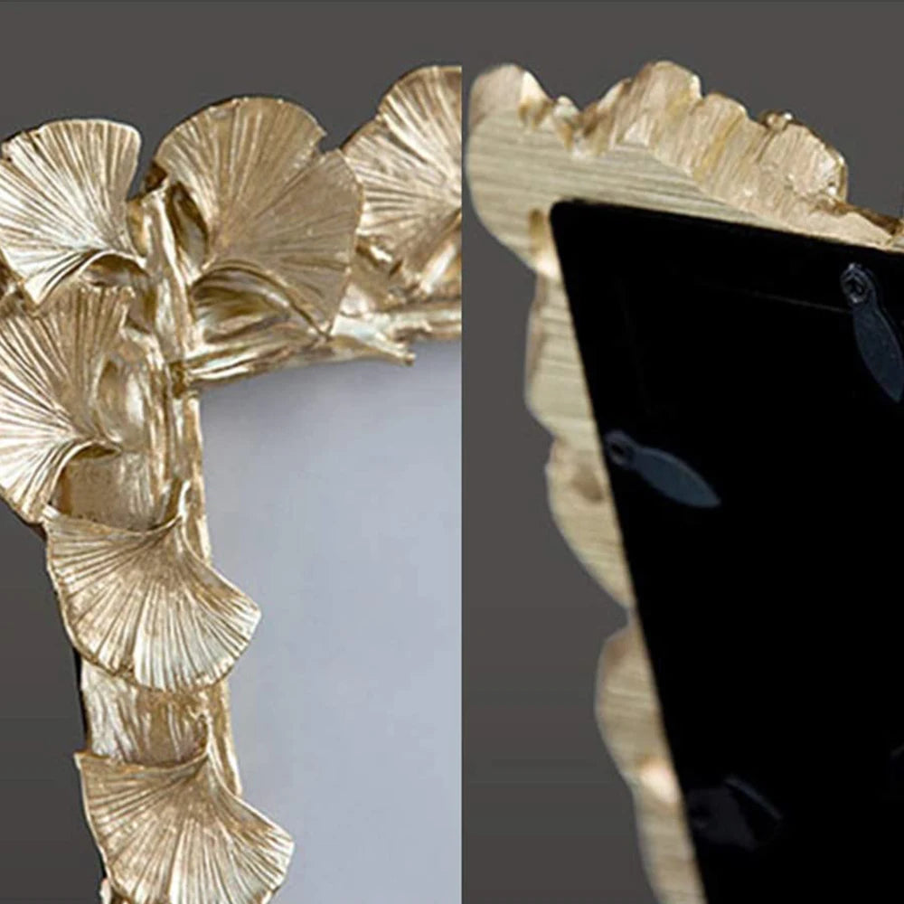 Retro decorative ginkgo leaf photo frame - vue 6 sur 10