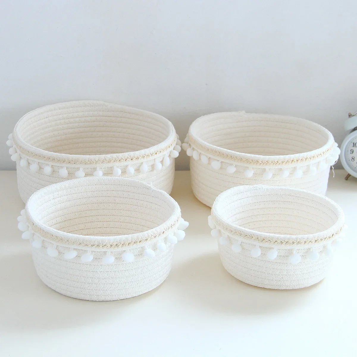 portable woven storage basket for toys and desk