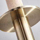 Cylindrical marble and gold metal pendant light for modern interiors