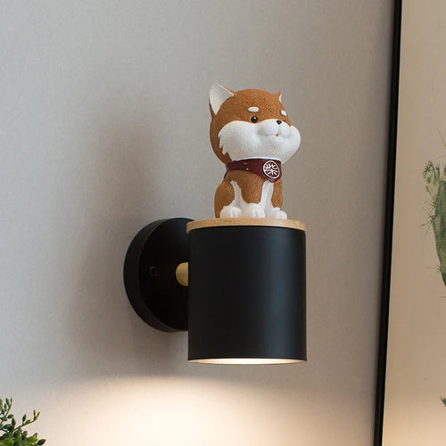 Nordic wall light with switch in iron and resin - vue 5 sur 16