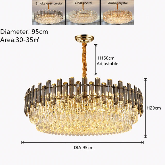 Modern k9 crystal chandelier for interior lighting