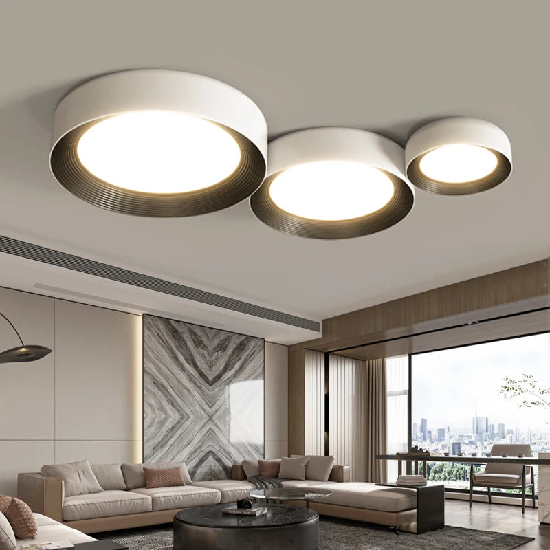 Minimalist modern round ceiling lamp for hallway and entrance