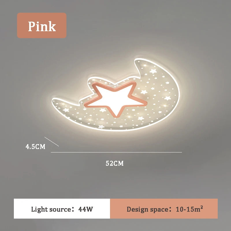 Romantic moon and starry sky ceiling light for children