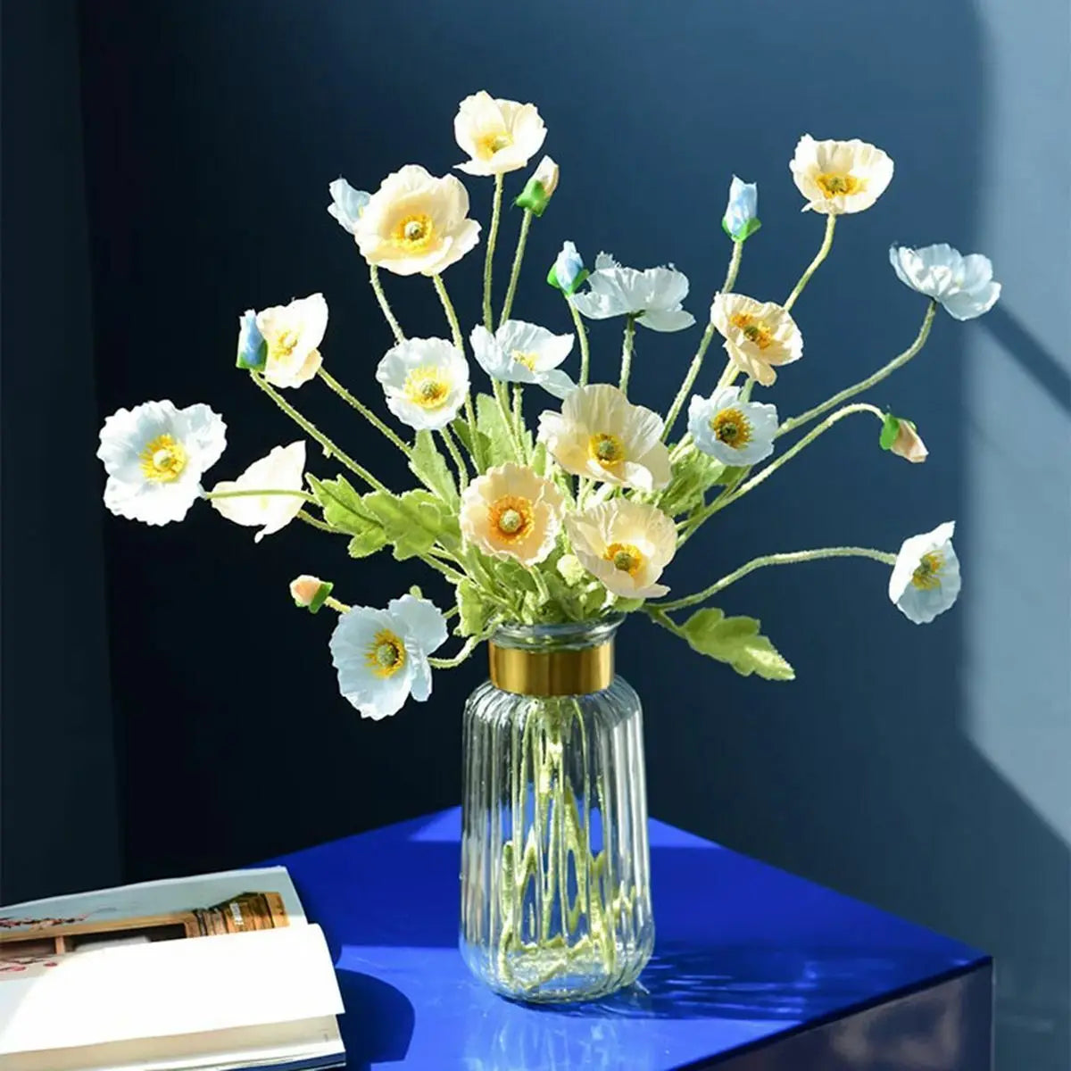 Artificial poppy flower bouquet for home, garden, and party decoration - vue 6 sur 26