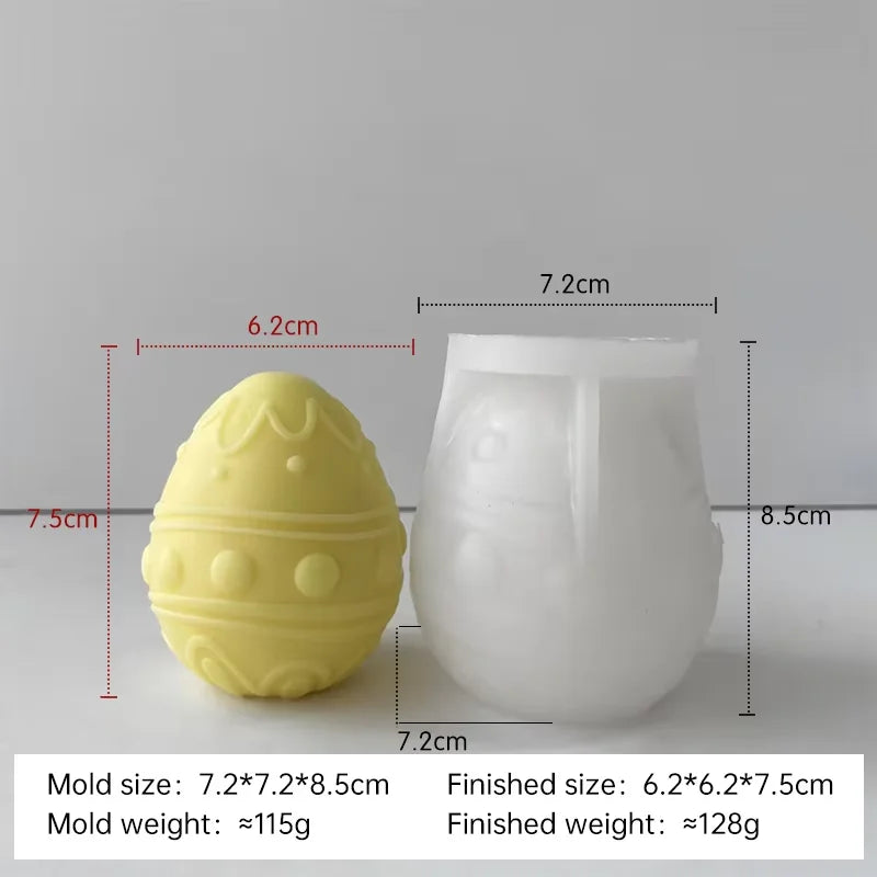 DIY Easter egg silicone candle mold