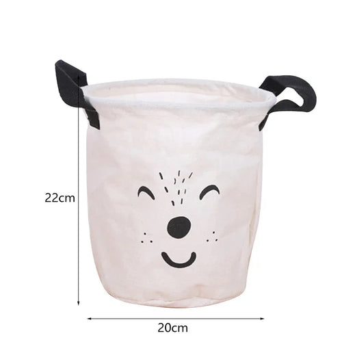 foldable cotton and linen waterproof laundry basket - vue 17 sur 16