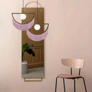 Heart-shaped table lamp with pink tassel in creative nordic style