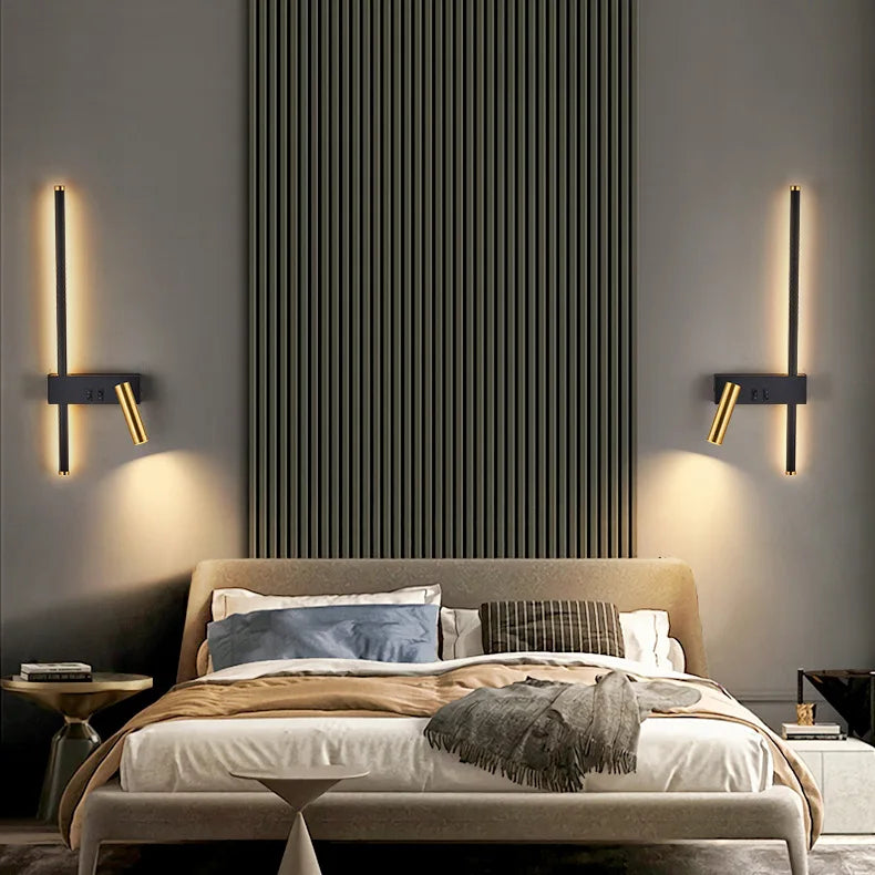 Scandinavian wall bedside lamp for modern interiors