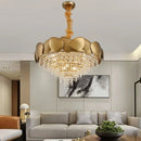 modern crystal chandelier with tassels and stainless steel