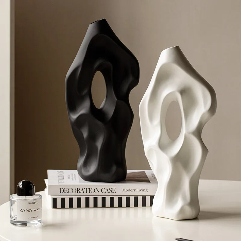 modern ceramic vase for decoration and floral arrangements