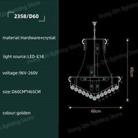 Modern crystal pendant light for elegant interior decor