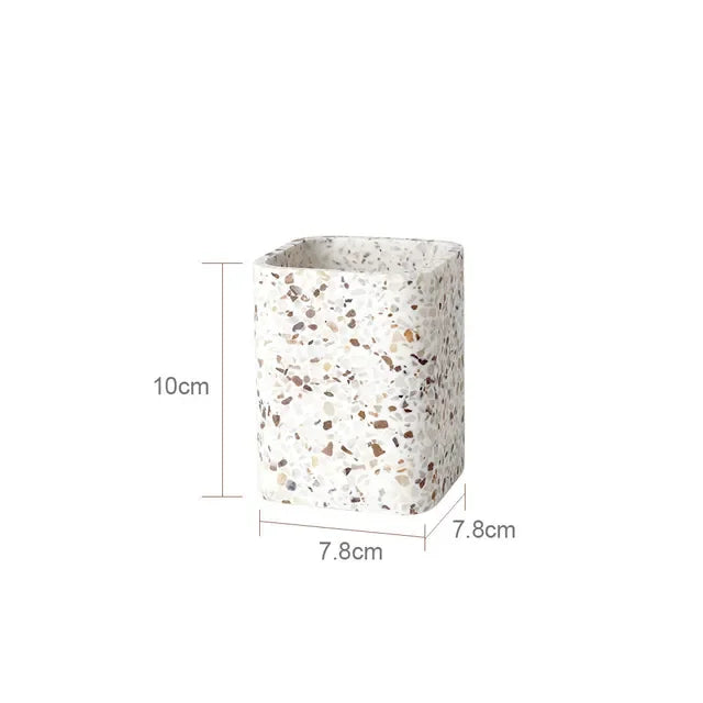 natural stone soap dispenser for decorative bathroom - vue 14 sur 14