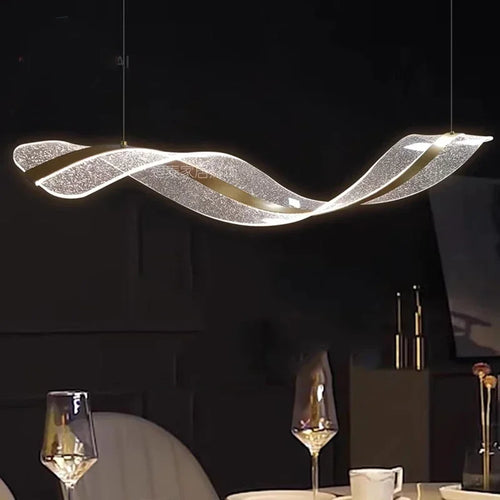 Modern spiral chandelier for hotels, bars and restaurants - vue 5 sur 7