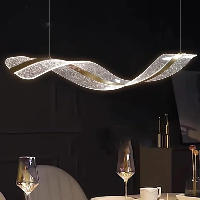 Modern spiral chandelier for hotels, bars and restaurants - vue 4 sur 7