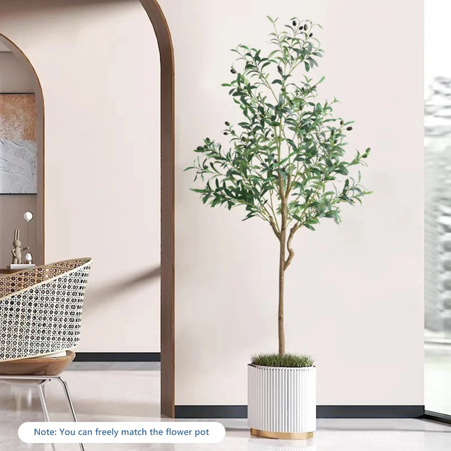 Decorative artificial olive tree with fruit for Halloween and Christmas - vue 2 sur 9