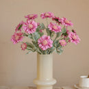 Artificial flocked chrysanthemum silk floral decoration