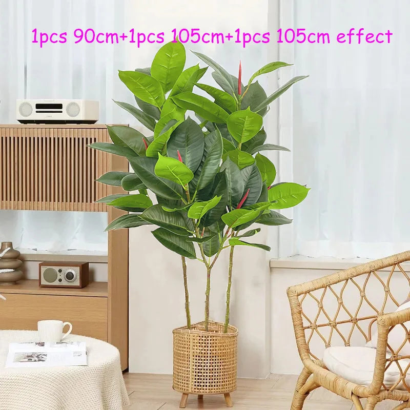 Artificial ficus plant in plastic for indoor and outdoor decoration